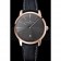 Swiss Vacheron Constantin Patrimony Grey Dial Rose Gold Case Black Leather Bracelet 1454167