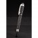 MontBlanc Silver Trimmed Square Cutwork Black Ballpoint Pen With MB Engraved Cap