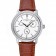 Vacheron Constantin Patrimony Power Reserve White Dial Silver Diamond Case Brown Leather Bracelet  1454266