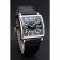 Franck Muller Master Square Black Dial Silver Case Black Leather Band  622353