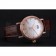 IWC Portofino Moon Phase Silver Dial Rose Gold Case Diamonds Bezel Brown Leather Strap