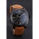 Panerai Luminor Marina Black Dial Matte Black Steel Case Brown Suede Leather Strap