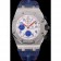Swiss Audemars Piguet Royal Oak Offshore White Dial Stainless Steel Case Blue Leather Strap  622850