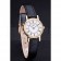 Longines La Grande Classique White Round Dial Gold Case Black Leather Band Small  622383