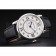 Swiss Cartier Rotonde Solo White Dial Silver Case Black Leather Strap