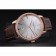 Swiss Vacheron Constantin Patrimony White Dial Rose Gold Diamonds Case Brown Leather Bracelet  1454170