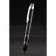 MontBlanc Silver Trimmed Thick Rounded Black Enamel Ballpoint Pen With MB Engraving 98060