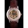 Vacheron Constantin White Skeleton  Watch with Rose Gold Bezel and Brown Leather Strap  621539