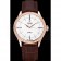 Swiss Rolex Cellini Time Gold Case White Dial Brown Leather Bracelet   622655