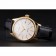 Swiss Rolex Cellini Date White Dial Gold Case Black Leather Strap