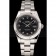 Swiss Rolex Datejust Black Dial Dimond Hour Marks Stainless Steel Case And Bracelet