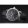 Swiss Patek Philippe Split Seconds Chronograph Black Dial Stainless Steel Case Black Leather Strap