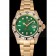 Swiss Rolex GMT Master II Green Dial Stone Set Bezel Gold Case And Bracelet  1453748