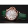 Panerai Radiomir White Dial Diamond Bezel Rose Gold Case Green Leather Strap 1453803