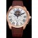 Cartier Calibre Tourbillon White Dial Gold Case Brown Leather Strap  622753