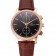 Swiss Vacheron Constantin Patrimony Traditionnelle Chronograph Black Dial Diamond Bezel Rose Gold Case Brown Leather Strap 1453765