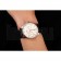 Swiss IWC Portuguese White Dial Gold Numerals Silver Case Black Leather Bracelet 1453908