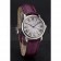 Cartier Ronde White Dial Stainless Steel Case Purple Leather Strap