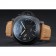 Panerai Luminor Black Ionized Stainless Steel Case Black Dial Brown Suede Leather Strap