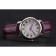 Cartier Ronde White Dial Stainless Steel Case Purple Leather Strap
