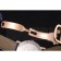 Cartier Ronde White Dial Diamond Bezel Rose Gold Case Blue Leather Strap
