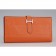 Hermes Bearn Wallet with Gusset Orange