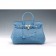 Hermes Birkin Horse Embossed Gold Hardware Tote Blue