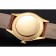 Swiss Rolex Cellini Gold Dial Roman Numerals Gold Case Light Brown Leather Strap