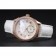 Omega DeVille Prestige White Dial Gold Diamond Case White Leather Bracelet  1454122