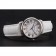 Cartier Ronde White Dial Stainless Steel Case White Leather Strap