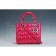 Dior Small  Lady Cannage Bag Patent Leather Fuchsia