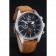 Bell and Ross BR126 Flyback Black Dial Silver Case Brown Suede Leather Strap