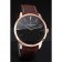 Swiss Vacheron Constantin Patrimony Grand Taille Black Dial Rose Gold Case Brown Leather Bracelet  1454169