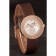 Hermes Classic MOP Dial Brown Leather Bracelet 801389