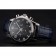 Omega Chronograph Black Dial Stainless Steel Case Blue Leather Strap