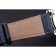 Cartier Rotonde Chronograph Black Dial Stainless Steel Case Blue Leather Strap