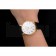 Swiss Patek Philippe Calatrava White Dial Gold Case Fluted Bezel Black Leather Strap
