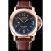 Panerai Luminor Marina 8 Days Black Dial Rose Gold Case Brown Leather Strap