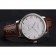 Patek Philippe Calatrava Date White Embossed Dial Stainless Steel Case Brown Leather Strap