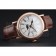 Patek Philippe Perpetual Calendar Retrograde Date White Dial Engraved Rose Gold Case Brown Leather Bracelet 1454148
