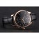Patek Philippe Calatrava Date Black Dial Rose Gold Case Black Leather Strap