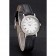 Patek Philippe Calatrava White Dial Roman Numerals Double Ribbed Bezel Stainless Steel Case Black Leather Strap