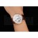 Swiss Cartier Rotonde Annual Calendar White Dial Rose Gold Case Brown Leather Strap