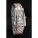 Cartier Tank Americaine 21mm White Dial Stainless Steel Case Two Tone Bracelet