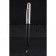 Cartier Silver Rimmed Silver Wave Pattern Upper Body Black Ballpoint Pen  622768