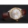Omega Globemaster Silver Dial Gold Bezel Stainless Steel Case Brown Leather Strap
