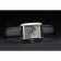 Cartier Tank Anglaise White Tiger Dial Stainless Steel Case Black Leather Bracelet