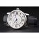 Swiss Cartier Rotonde Solo White Dial Silver Case Black Leather Strap