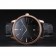 Swiss Vacheron Constantin Patrimony Black Dial Rose Gold Diamonds Case Black Leather Bracelet   1454175