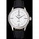 Swiss Rolex Cellini Time Silver Case White Dial Black Leather Bracelet   622653